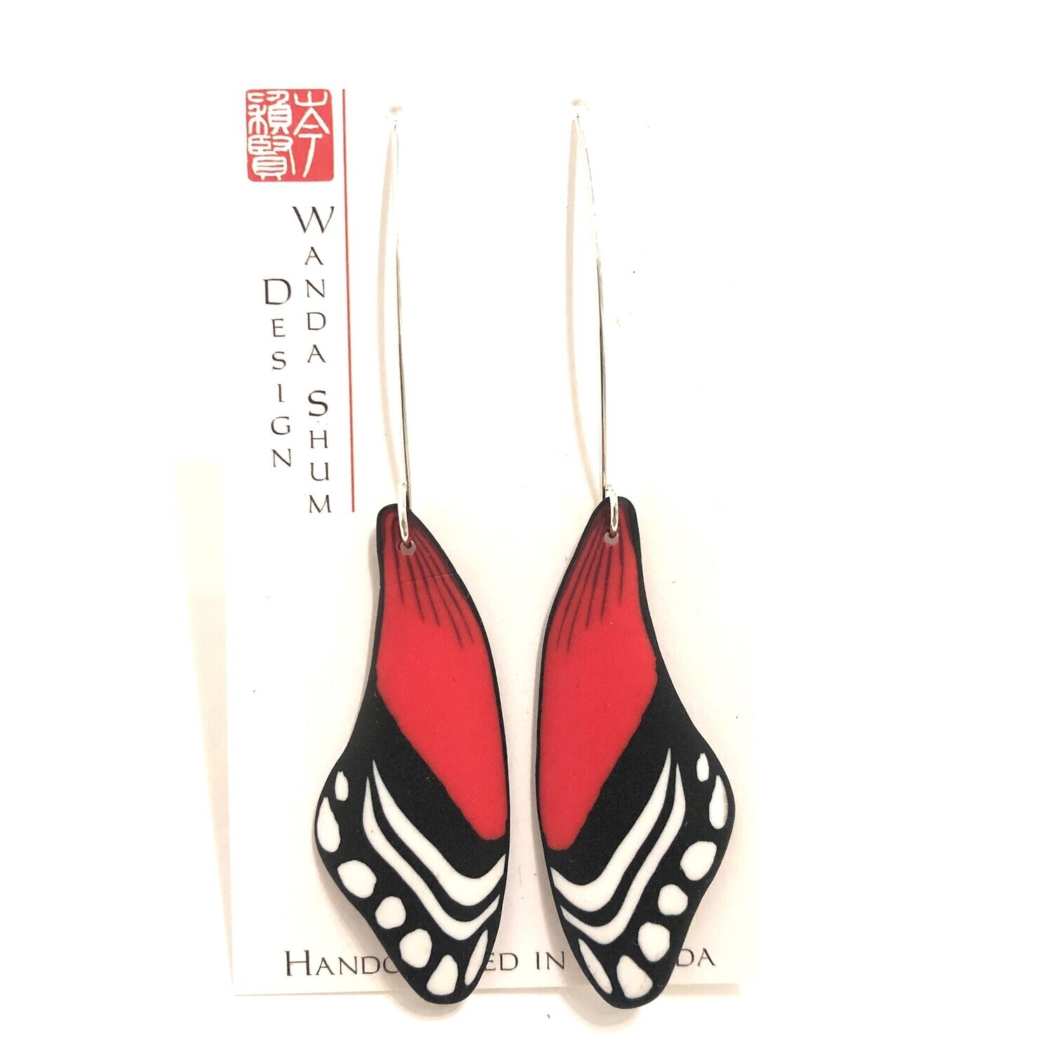 Earrings - Butterfly Wing - Red