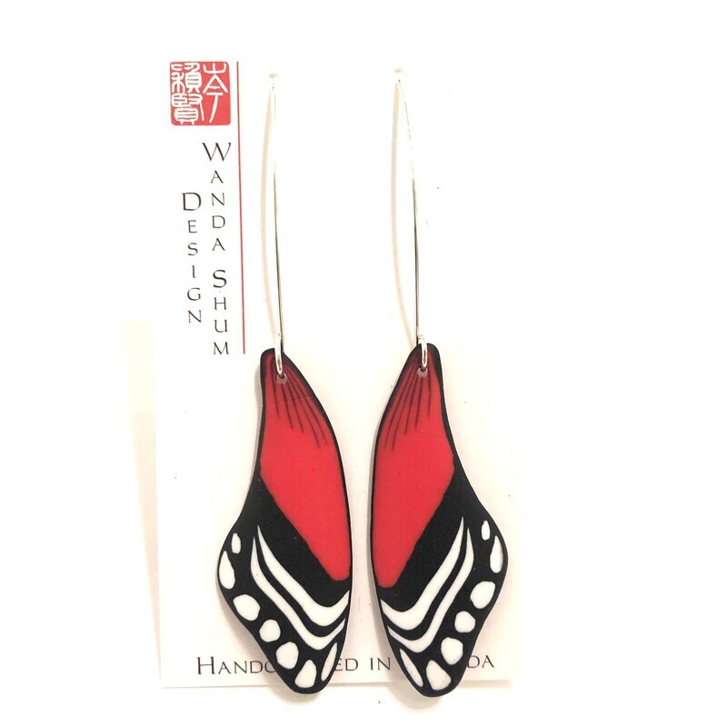 Earrings - Butterfly Wing - Red