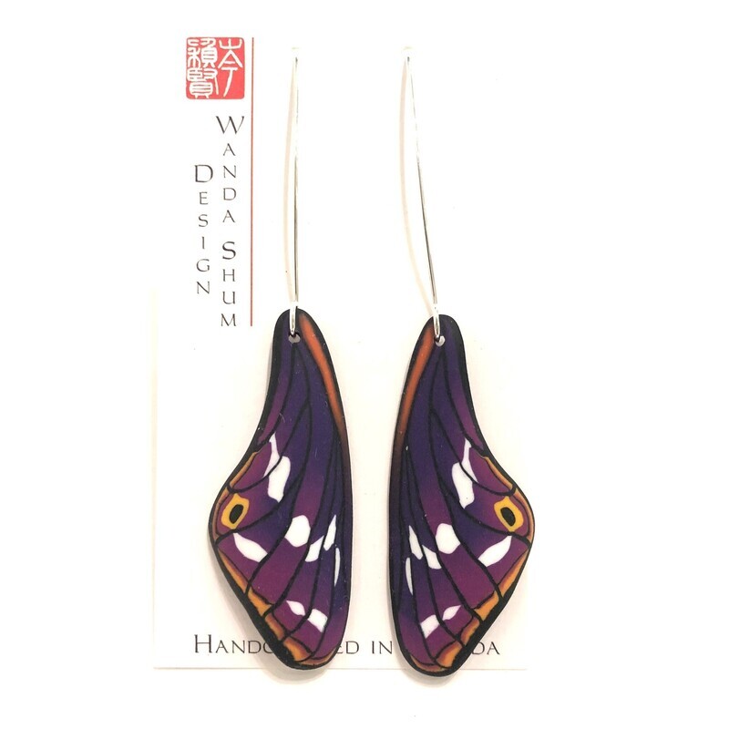 Earrings - Butterfly Wing - Violet