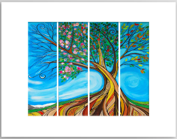 Print - 11x14 - 4 Seasons Tree