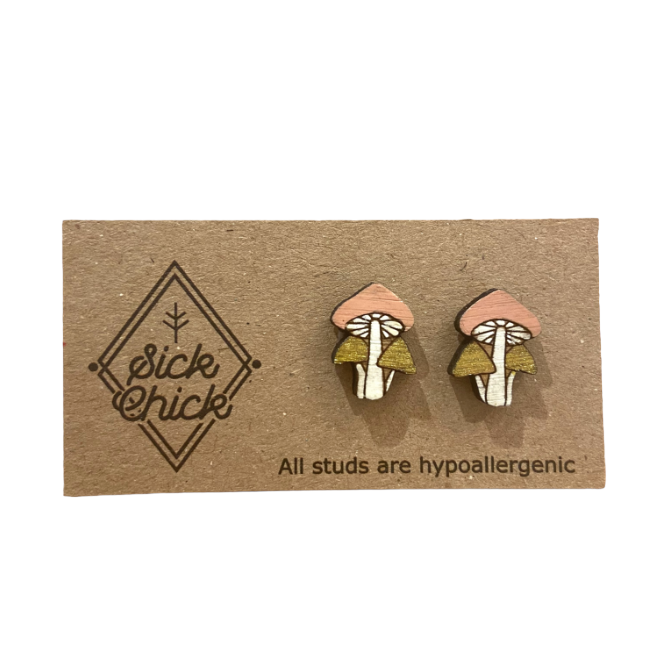 Wood Studs - Mushrooms