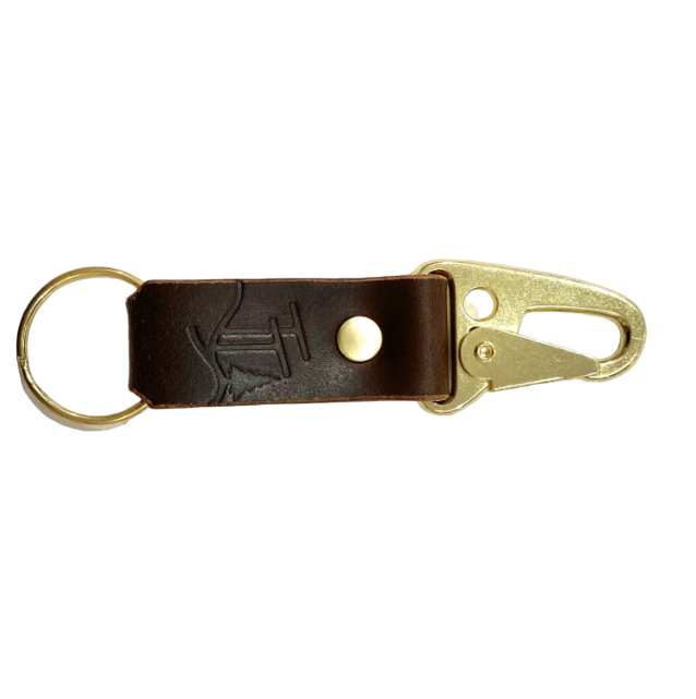 Key Clip - full grain/top grain leather - solid steel/brass/iron hardware