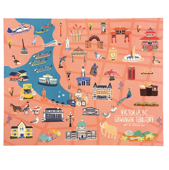 8x10 Print - Victoria Map