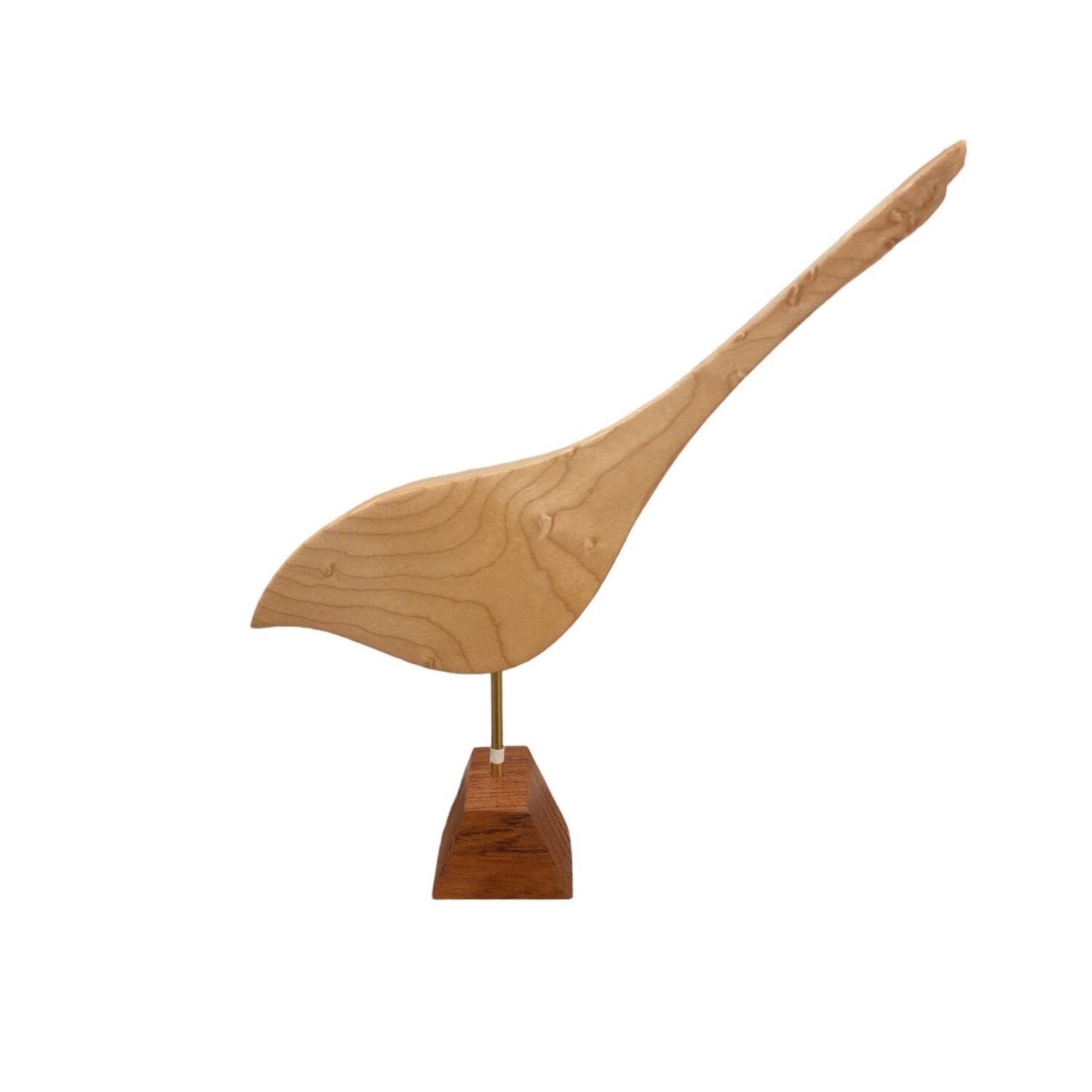 Wood Bird - on Wood Stand