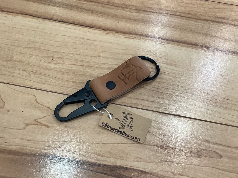 Key Clip - full grain/top grain leather - solid steel/brass/iron hardware