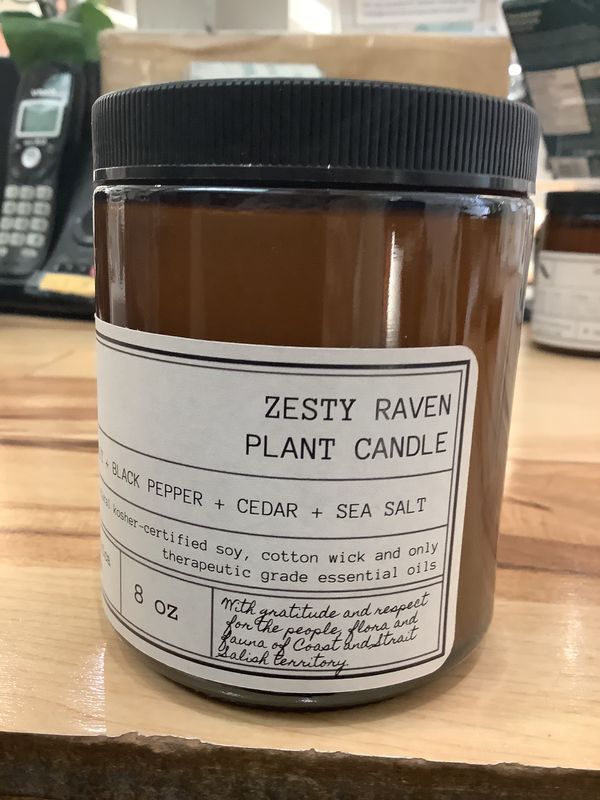 Plant Candle - 40+ hr - 8oz - Zesty Raven