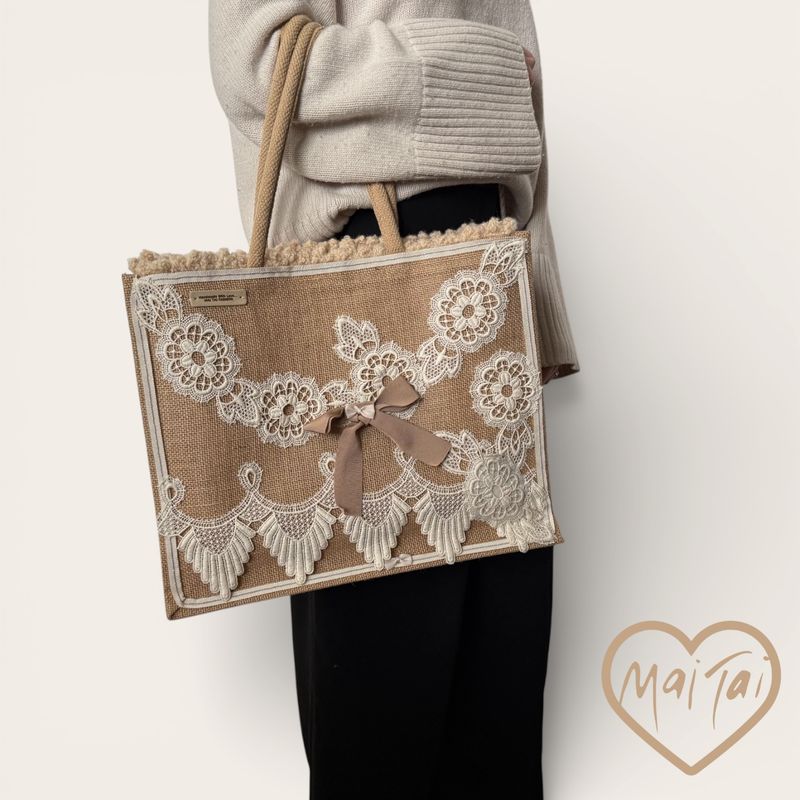 Lace Jute Shopper