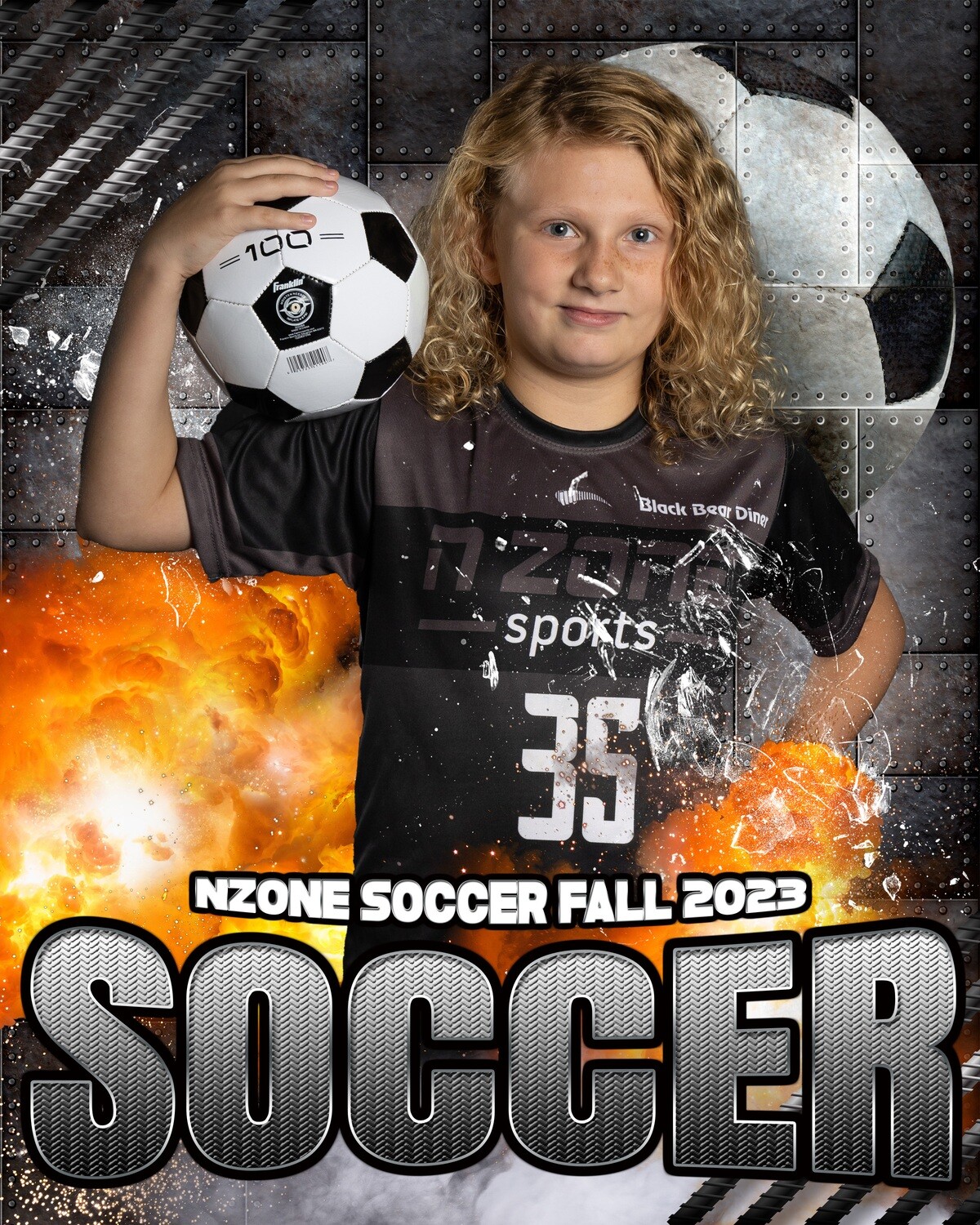 Soccer Explosion 8x10 Print