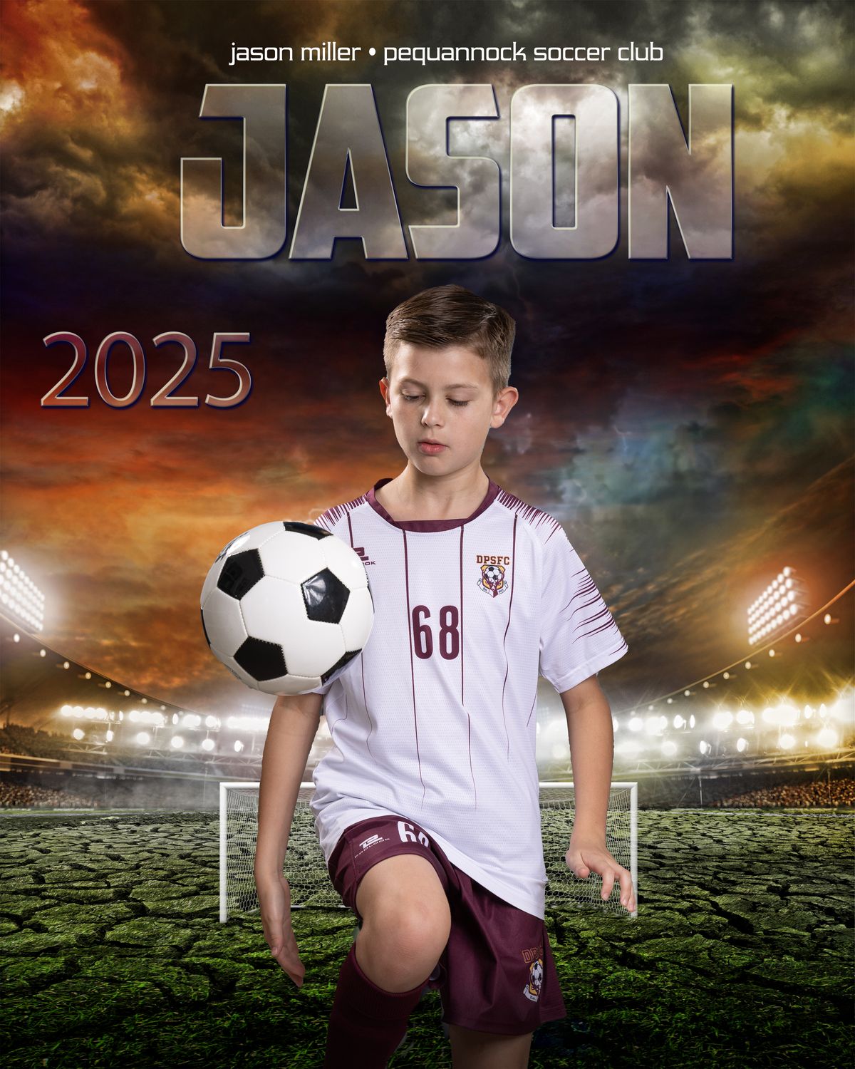Soccer Personalized Print: 8x10, choose your design