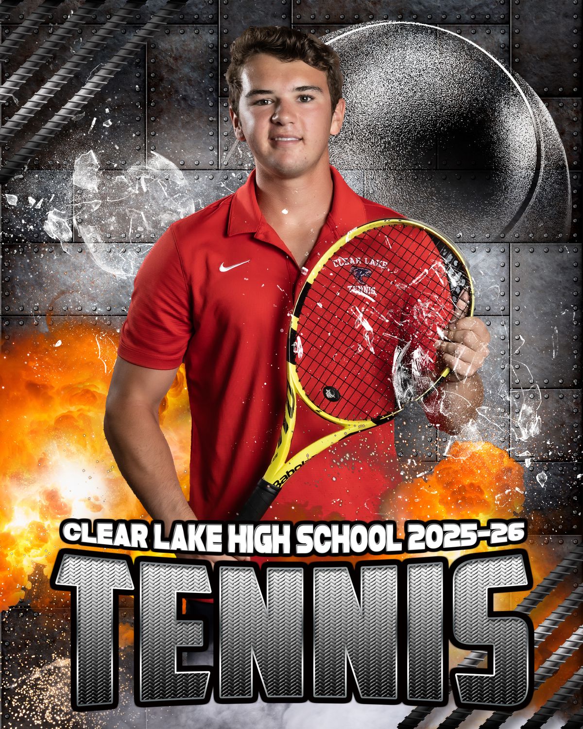 Molten Tennis 8x10 Print (with option to add team print)