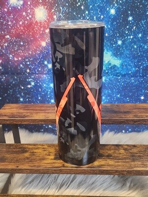 Ready to Purchase - Orange/Black Deer Camo Sublimation 20oz.
