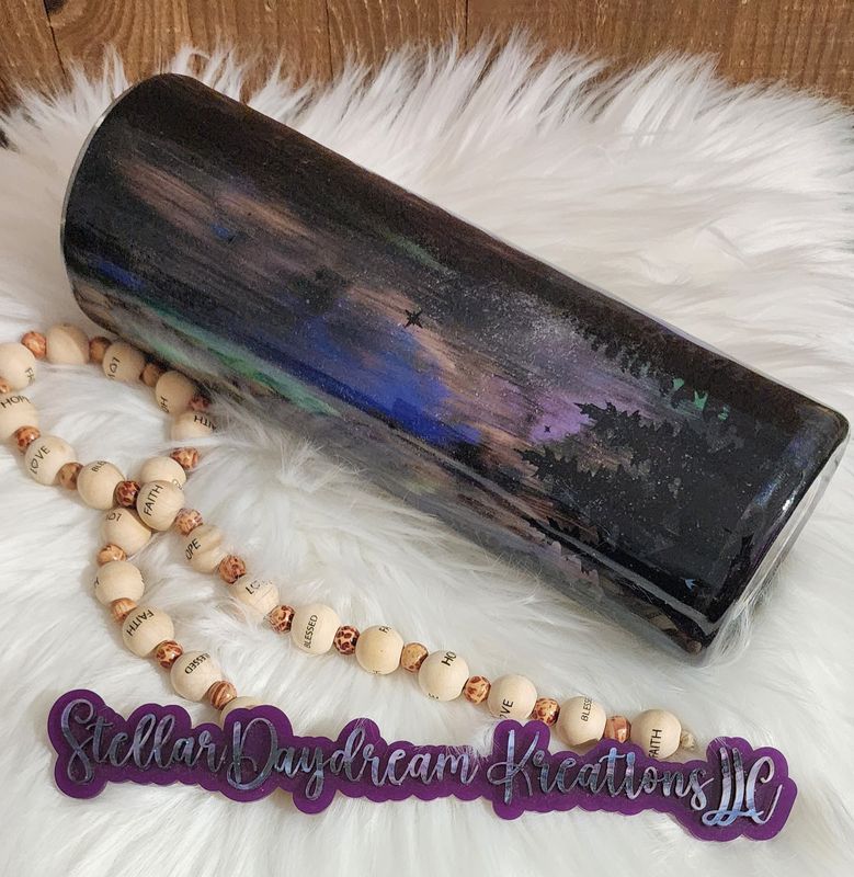 Ready to Ship - Northern Lights  30oz. Epoxy Tumbler