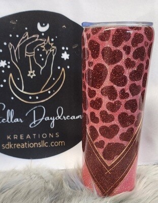 Ready to Purchase - 20oz Hearts V-split Epoxy Tumbler