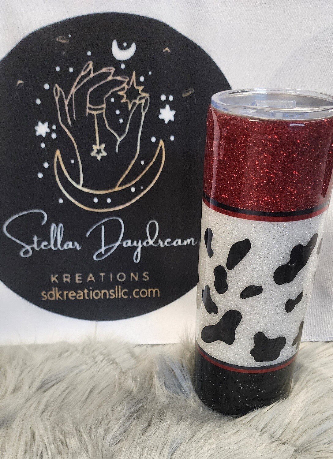 Ready to Purchase - 20oz. Cow Giveashitmeter Epoxy Tumbler