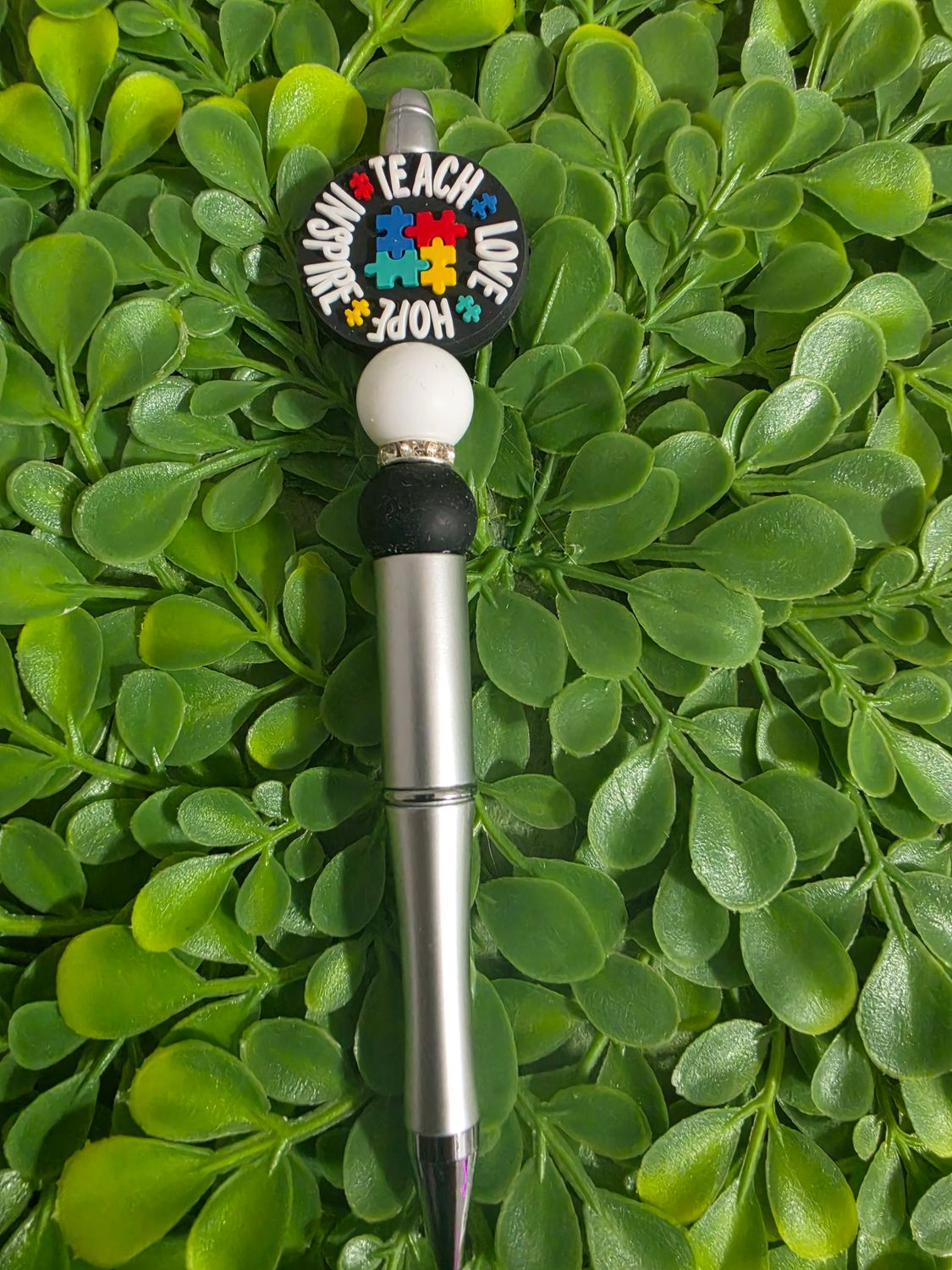 Teach Love Hope Inspire Silver Focal Pen