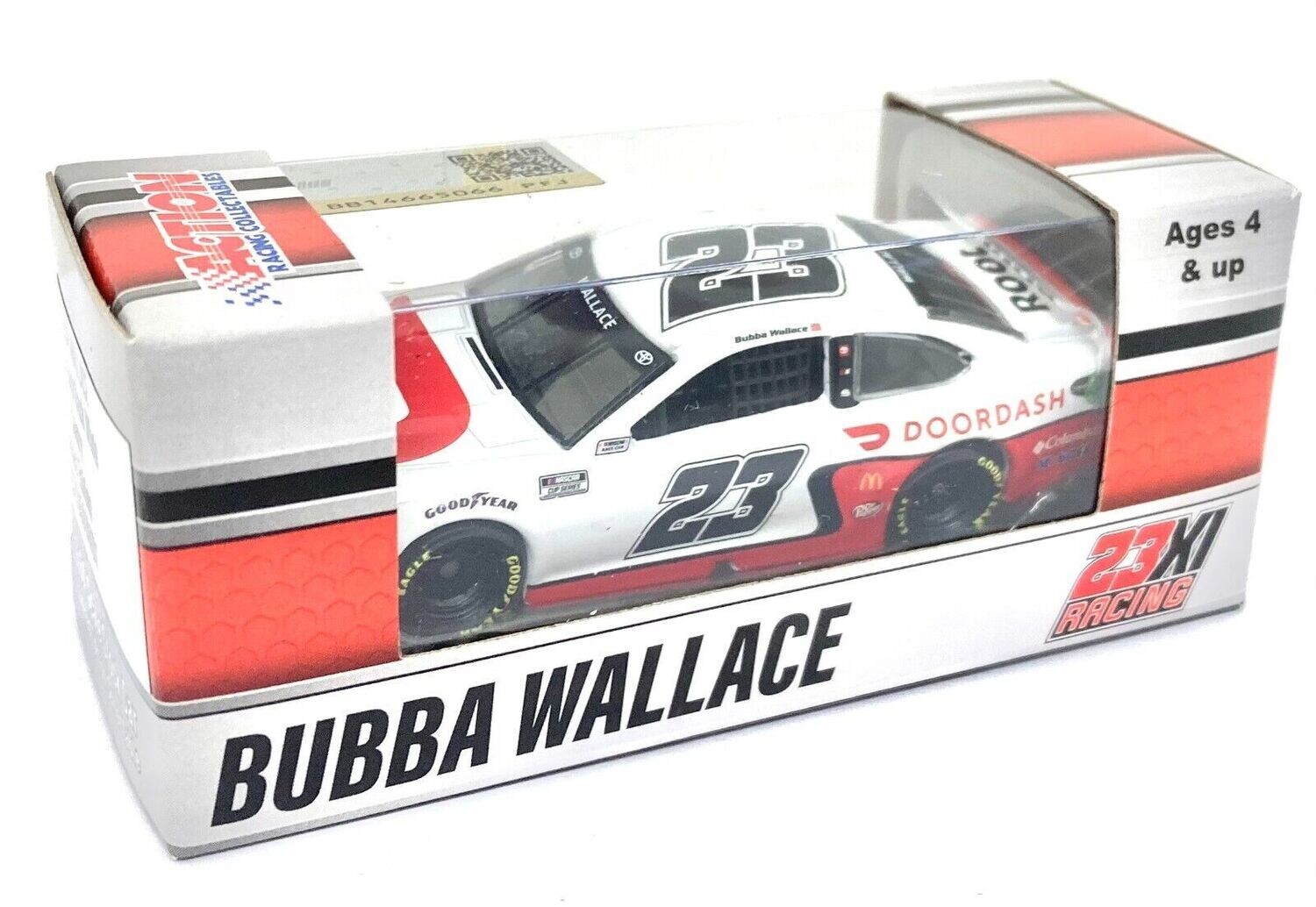 Bubba Wallace #23 DoorDash White 1/64 Diecast Car 2021