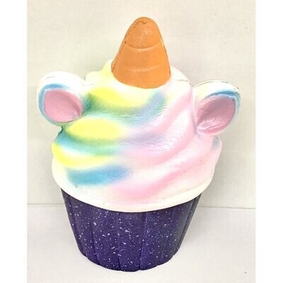 Rainbow Unicorn Cupcake Slow Rise Scented Squishy Toy - 5&quot;