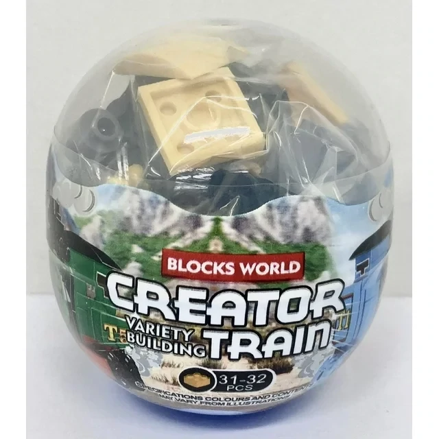 The Toy Network Creator Train Building Block Mystery Capsule Set