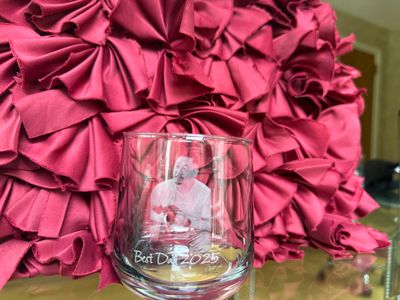 Custom Engraved Martini Glass – Picture &amp; Message ✨