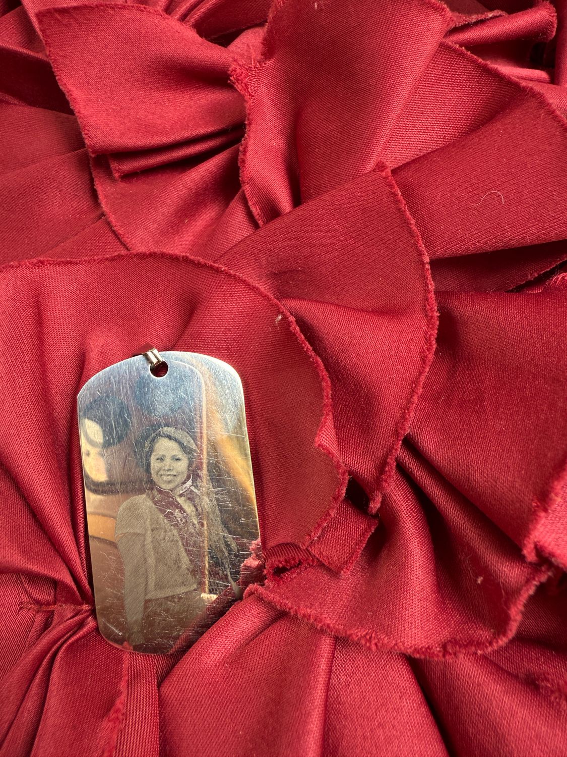 Custom Engraved Silver Military Tag Necklace