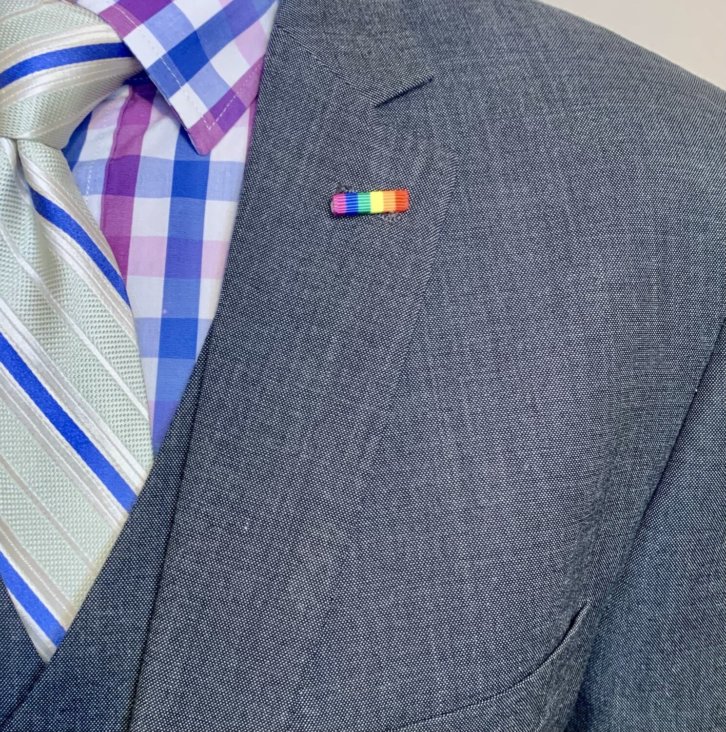 Ribbon Bar Pride Flag Pin