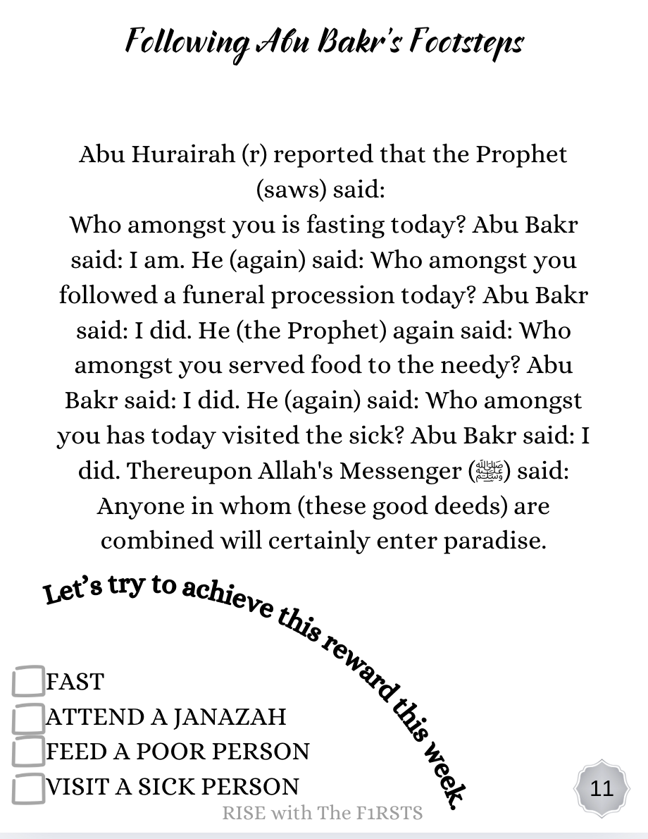 Abu Bakr (r) RISE with the Firsts