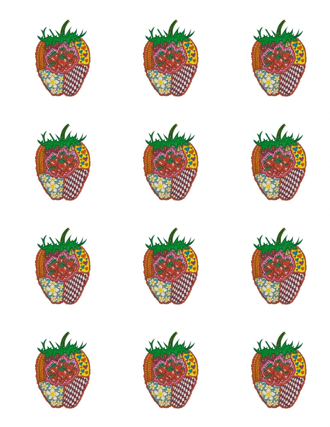 Strawberry Grace Die-Cut Sticker