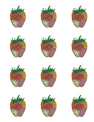 Strawberry Grace Die-Cut Sticker