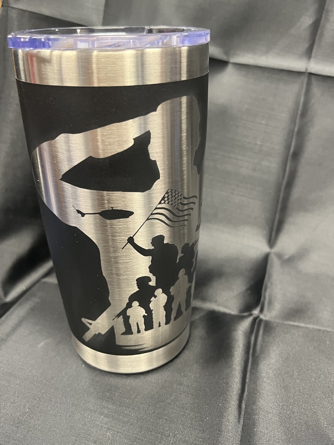 Large Military 20oz tumbler laser insulated