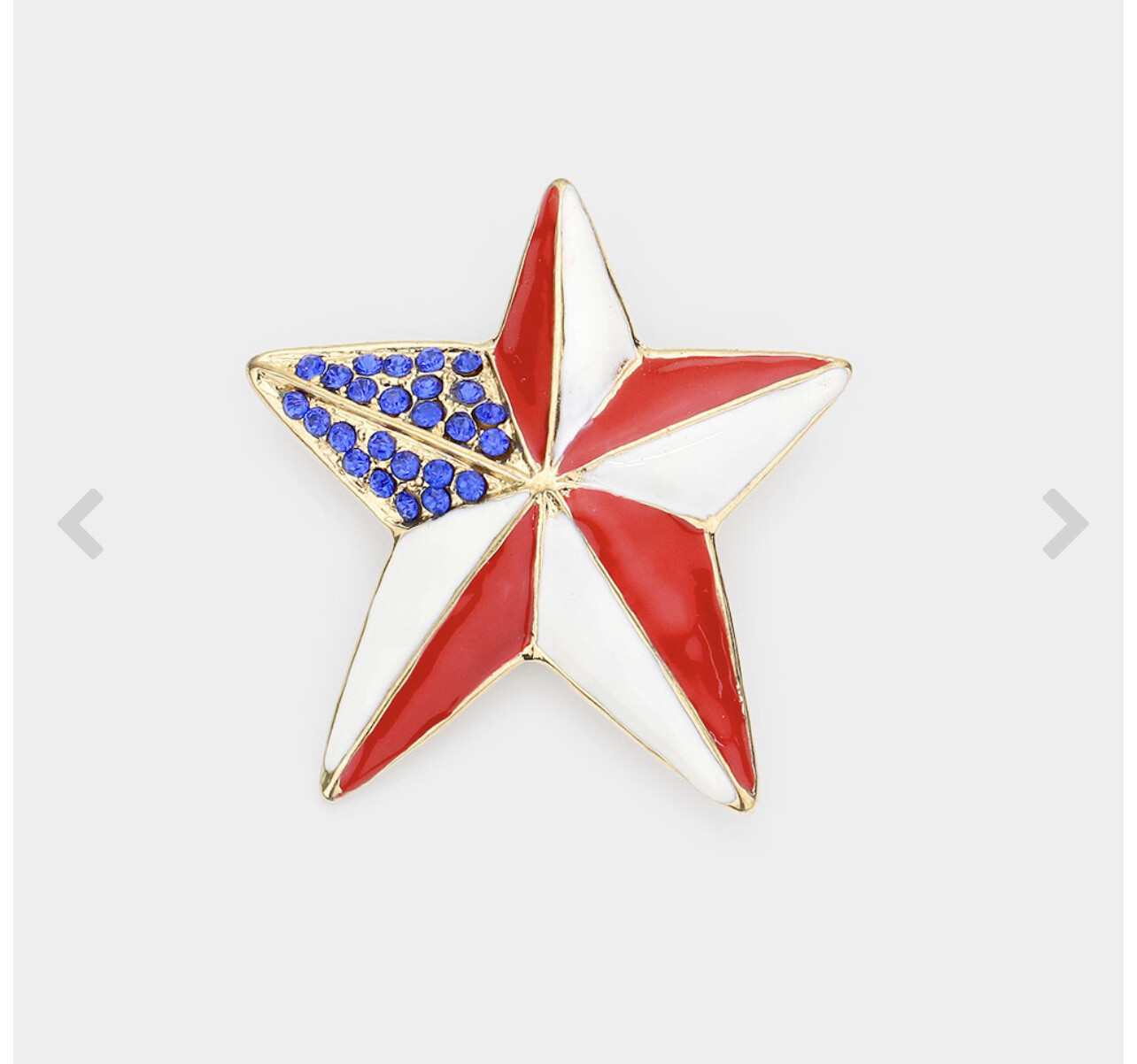 Enamel American Flag barn  Brooch gold or silver