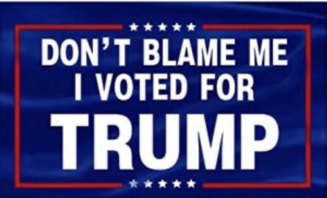 Don&#39;t Blame Me I Voted for Trump