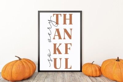 So Very Thankful Fall Thanksgiving Print