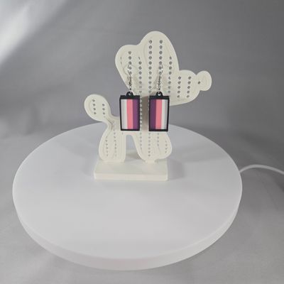 One Stroke Earrings (Purple/Pink/White)