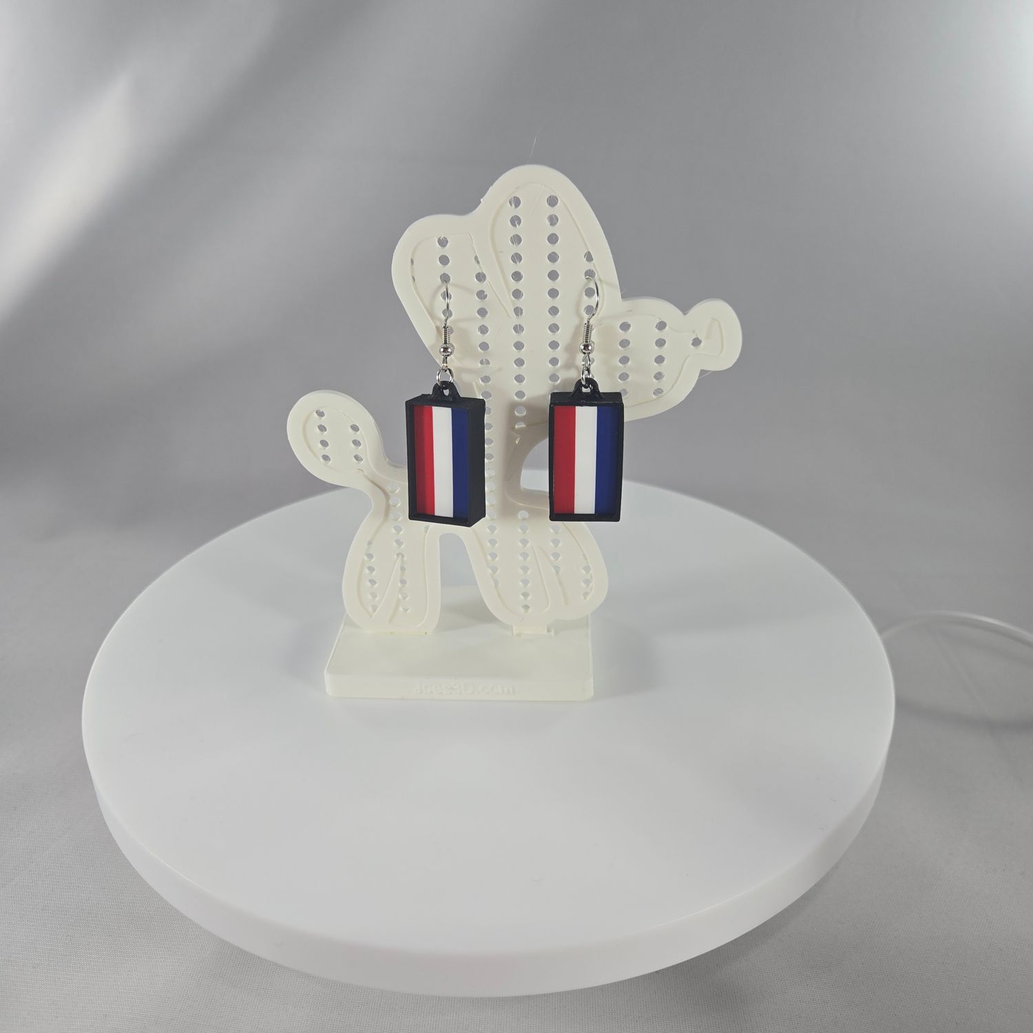 One Stroke Earrings (Red/White/Blue)