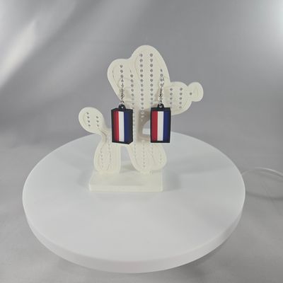 One Stroke Earrings (Red/White/Blue)