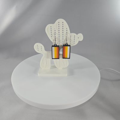 One Stroke Earrings  (Orange/Yellow/White)
