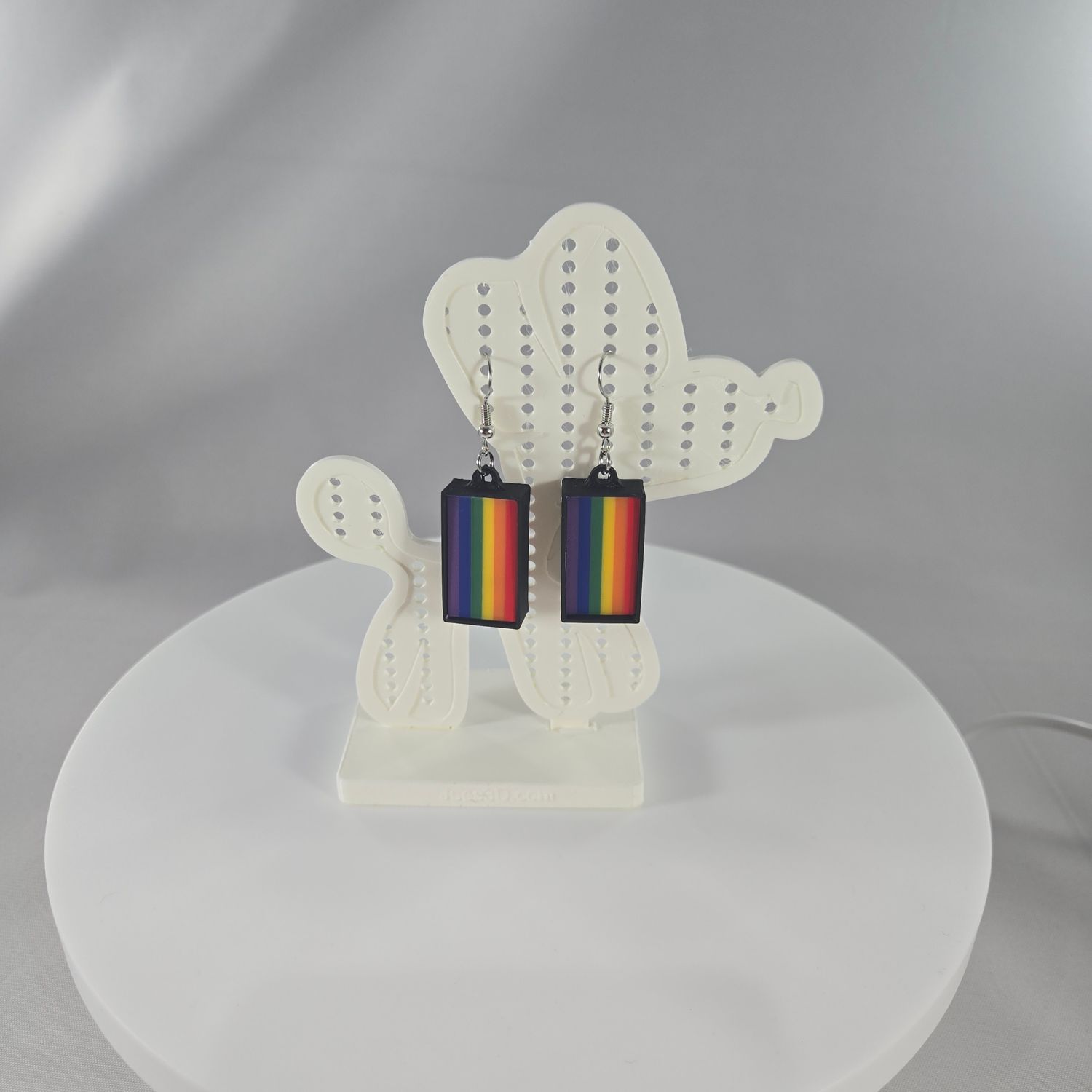 One Stroke Earrings  Rainbow (R/O/Y/G/B/P)