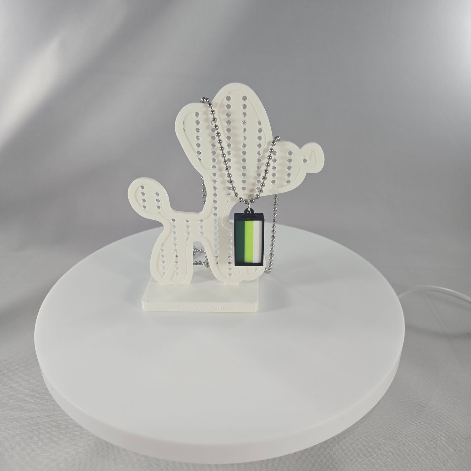 One Stroke Necklace (Dark Green/light Green/White)