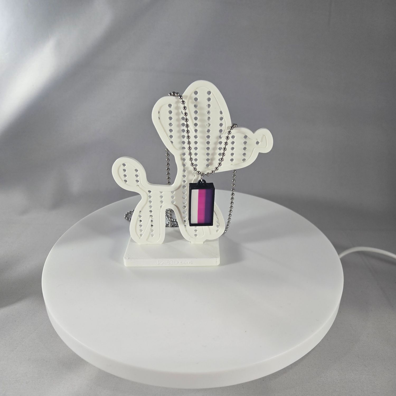 One Stroke Necklace (Purple/Magenta/White)