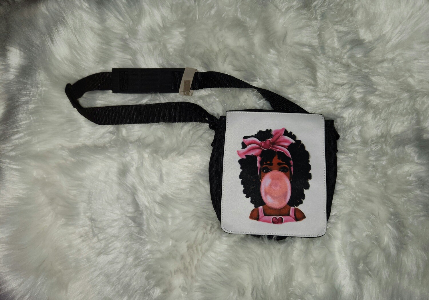 Girls bubble gum girl cross body bag
