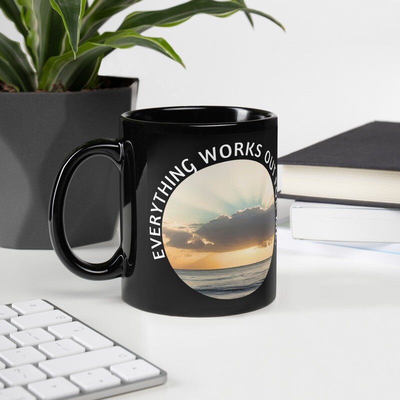 &quot;&quot;EWOFM&quot; Black Glossy Mug