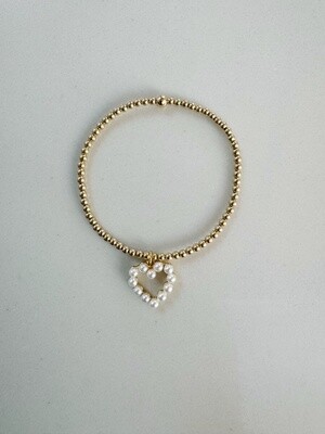 The Pearl Heart Charm