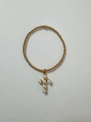 The Pearl Cross Charm