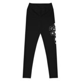 Flowers with Nail Print Yoga Leggings