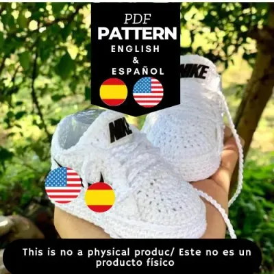 Nike Baby Sneakers Crochet Pattern – PDF Digital Download