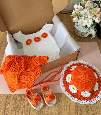 Baby Girl Orange set 