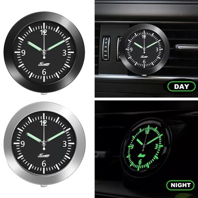 Relógio de carro luminoso automóveis interno vara-em mini relógio digital mecânica relógios de quartzo ornamento automático acessórios do carro