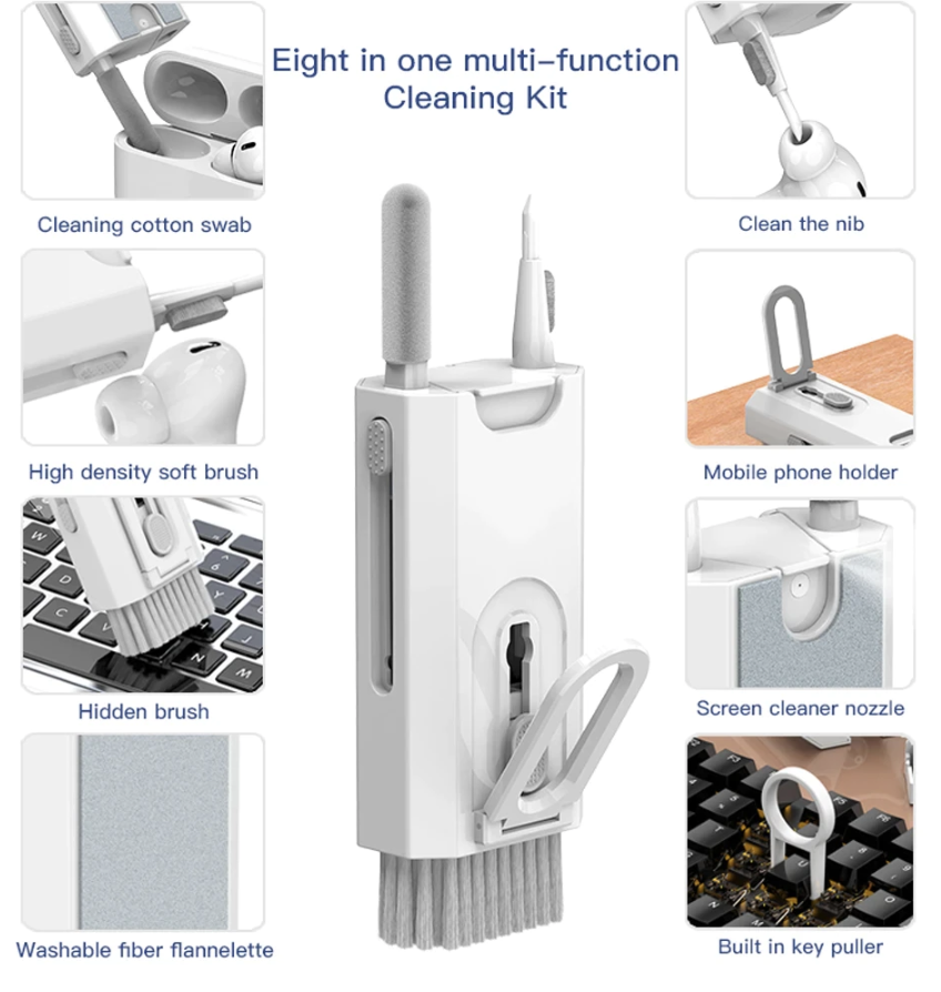 8 in 1 multi-function cleaning kit