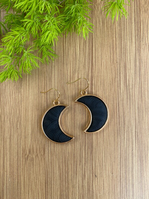 Koru Inspired Black and Gold Moons