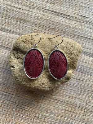 Pacifika Maroon Silver Drops